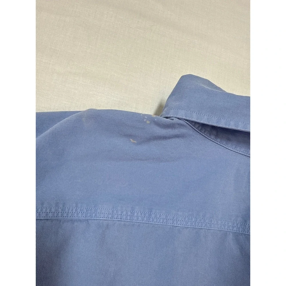 Polo Ralph Lauren Mens 3XB Big Blue Twill Long‎ Sleeve Button Down Utility Shirt